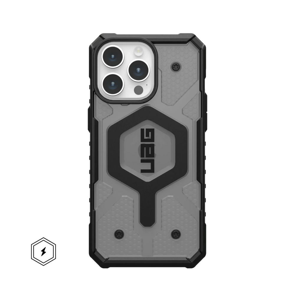 Urban Armor Gear TPU+PC iPhone 15 Pro Max UAG Case, Pathfinder Clear Compatible, Slim Fit Rugged Protective Case/Cover Designed For iPhone 15 Pro Max (Military Drop Tested) - Ash