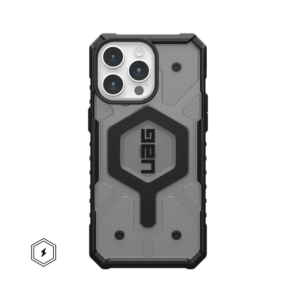 Urban Armor Gear TPU+PC iPhone 15 Pro Max UAG Case, Pathfinder Clear Compatible, Slim Fit Rugged Protective Case/Cover Designed For iPhone 15 Pro Max (Military Drop Tested) - Ash - mobilecasez