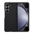 Samsung Galaxy Z Fold 5 Leather Case Protection Protective Shell Cover - Black - mobilecasez