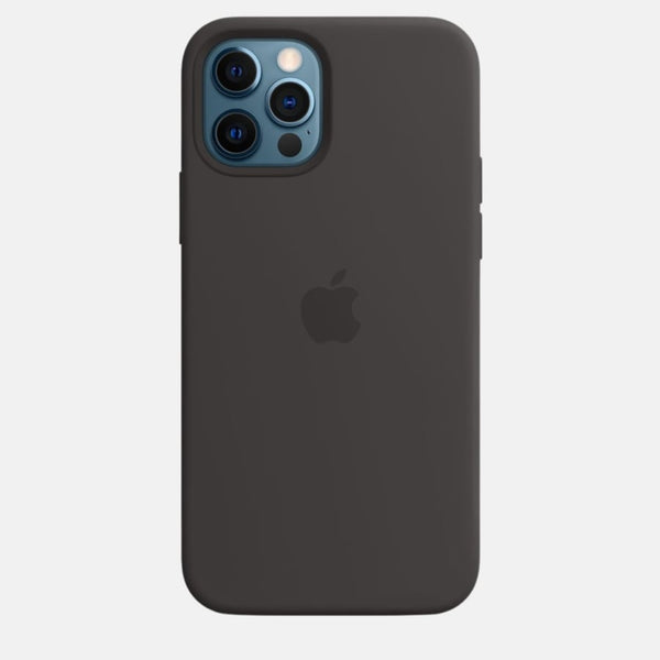 iPhone 12 Pro Max Silicone Cover Original Silicone Case For Apple iPhone 12 Pro Max Black - mobilecasez