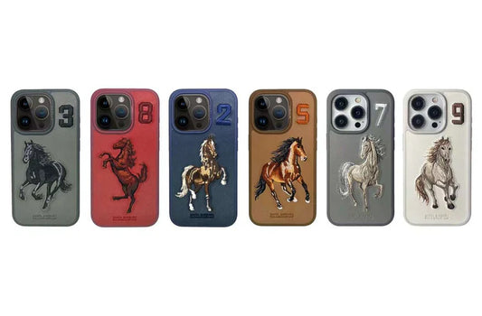 Aventurine Accessories SantaBarbara Polo Boris Series Leather Case, Protective Case (iPhone15 Plus , Red)