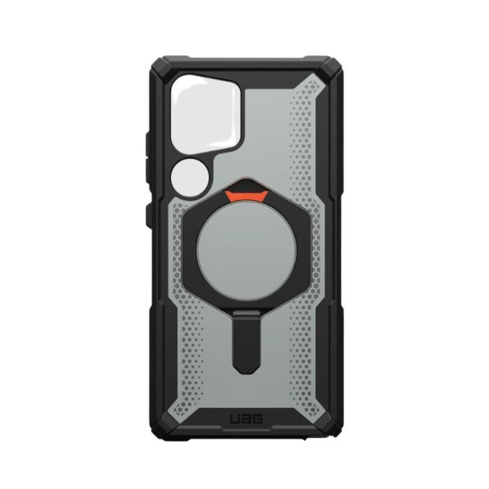 Urban Armor Gear UAG Galaxy S23 Ultra Case, Plasma XTE Rugged Featherlight Shockproof Protective Case/Cover Designed for Galaxy S23 Ultra (6.8-inch) 2024, Magnetic Charging Compatible -White/Orange