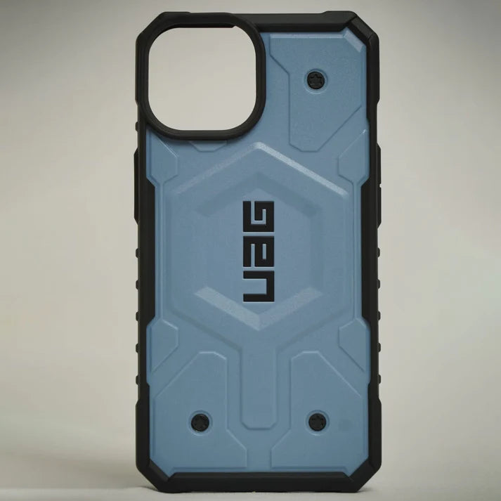 Urban Armor Gear TPU+PC iPhone 15 Pro UAG Case, Pathfinder Mag-Safe Compatible, Slim Fit Rugged Protective Case/Cover Designed For iPhone 15 Pro (Military Drop Tested) - Light Blue - mobilecasez