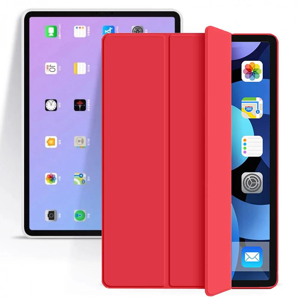 Smart Magnetic Case Cover for Apple iPad 10.9, 6th/5th Gen 2024 [Support Apple Pencil Charging], Red