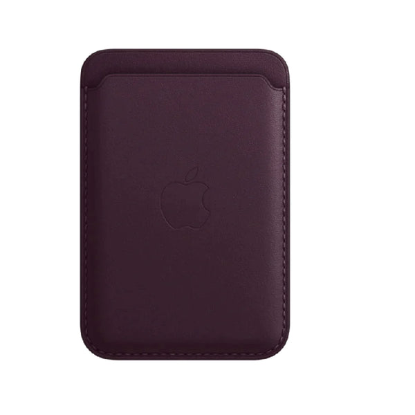 Apple Leather Wallet with MagSafe (for iPhone) - Dark cherry - mobilecasez