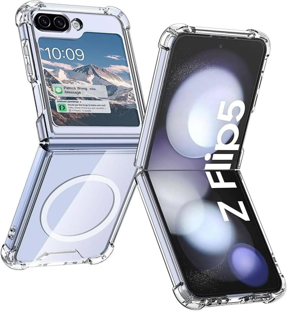 Spigen Ultra Hybrid Back Cover Case Compatible with Galaxy Z Flip 5 (TPU + Poly Carbonate | Crystal Clear) - mobilecasez