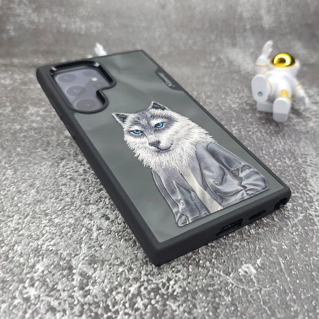 Samsung Galaxy S25 Ultra Original Nimmy 3D Embroidery Case -Wolf - mobilecasez