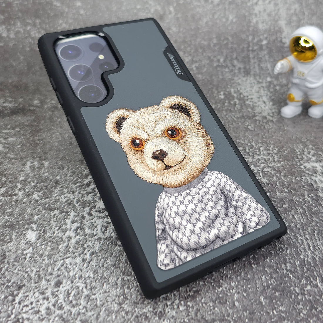 Samsung Galaxy S24 Ultra Original Nimmy 3D Embroidery Case -Bear - mobilecasez