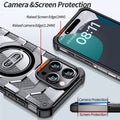 wlons Magnetic for iPhone 15 Case,Compatible with Magsafe Anti-Slip Hard Armor Military Grade Shockproof Cover with Translucent Matte Full Body Rugged Heavy Duty Protection Phone Case - Black - mobilecasez
