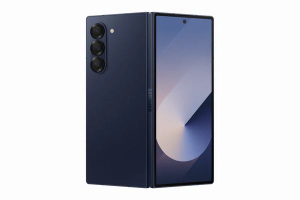 Samsung Galaxy Z Fold 5 Leather Case Protection Protective Shell Cover - Blue - mobilecasez