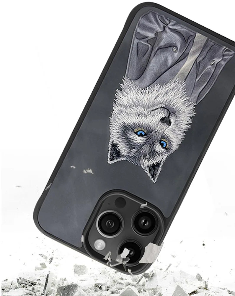 TREEMODA Nimmy Wolf Leather Phone Case Aesthetic Cover for iPhone 13 - mobilecasez