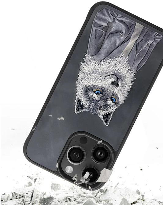 TREEMODA Nimmy Wolf Leather Phone Case Aesthetic Cover for iPhone 13