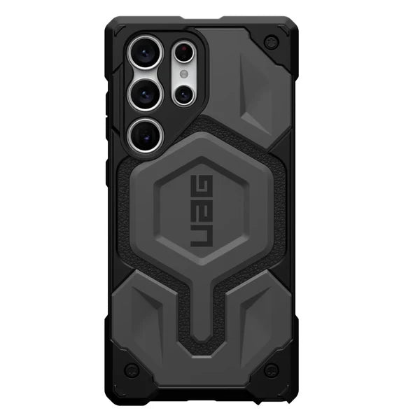 Urban Armor Gear Thermoplastic Polyurethane Monarch Pro Rugged Heavy Duty Shockproof Protective Case/Cover Designed For Galaxy S25 Ultra 5G (6.8-Inch) UAG Case 2023,Magnetic Charging Compatible - Grey - mobilecasez