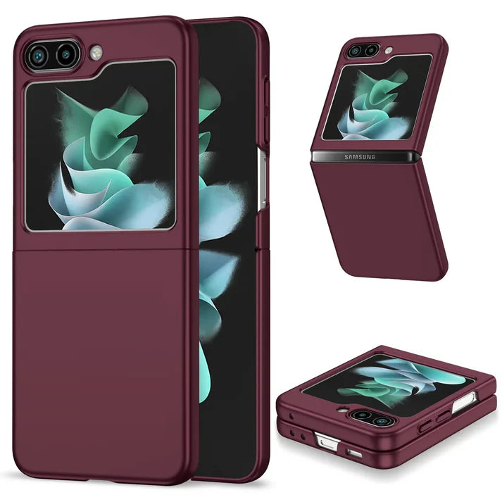 Samsung Galaxy Z Flip 6 5G Phone Case |Liquid Silicone| Thin, Slim, Soft Rubber Gel Case | Raised Bezels for Extra Protection of Camera & Screen (Wine). - mobilecasez